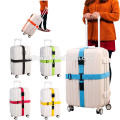 Custom lockable cross luggage strap with tag